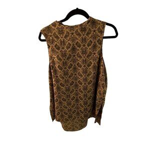TOPSHOP by Nordstrom Olive and Black Snake Print tunic size 12